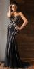 Main image of Strapless Geometric Design Tulle Long Formal Evening Dress